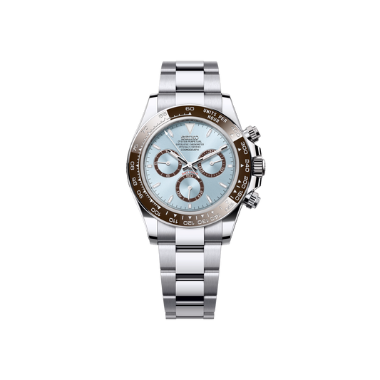 Seiko Mod Daytona Argenté - Bleu