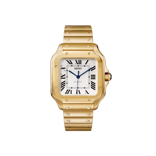 Seiko Mod Santos - Or - Blanc