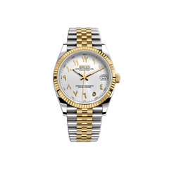 Seiko Mod DateJust - Argent/Or - Blanc Arabic