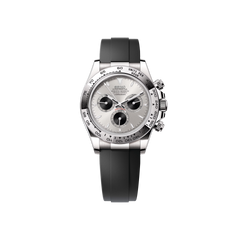 Seiko Mod Daytona OysterFlex Argent - Argent/Noir