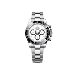 Seiko Mod Daytona Argenté - Blanc