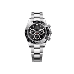 Seiko Mod Daytona Argenté - Noir