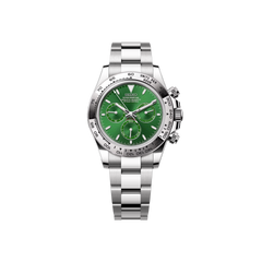 Seiko Mod Daytona Argenté - Vert