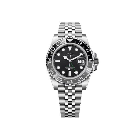 Seiko Mod GMT "Bruce Wayne" Noir & Gris