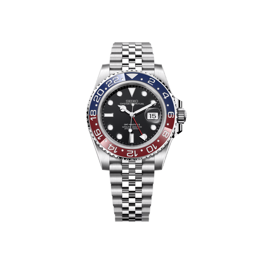 Seiko Mod GMT "Pepsi" Rouge & Bleu