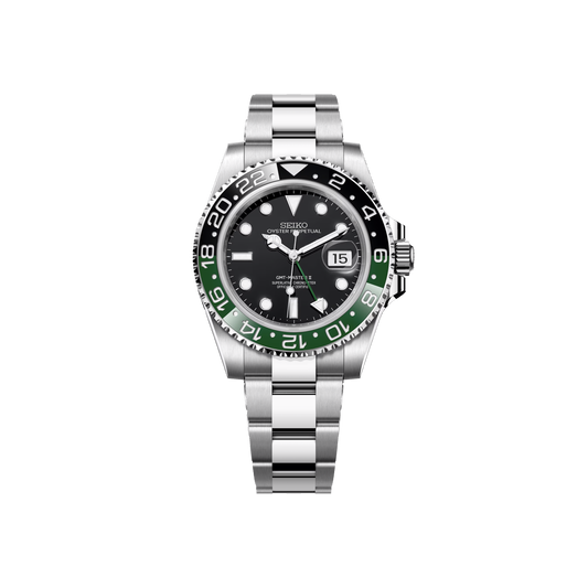 Seiko Mod GMT "Sprite" Noir & Vert