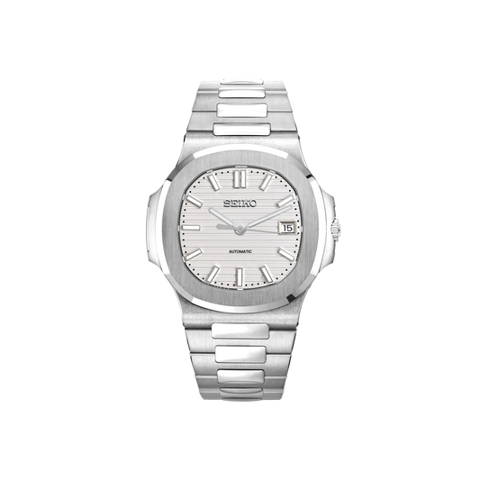 Seiko Mod Nautilus - Argent - Blanc