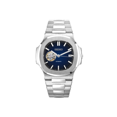 Seiko Mod Nautilus - Argent - Bleu Dégradé OpenHeart