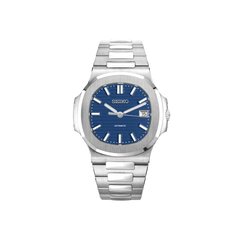 Seiko Mod Nautilus - Argent - Bleu