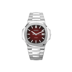 Seiko Mod Nautilus - Argent - Rouge Dégradé