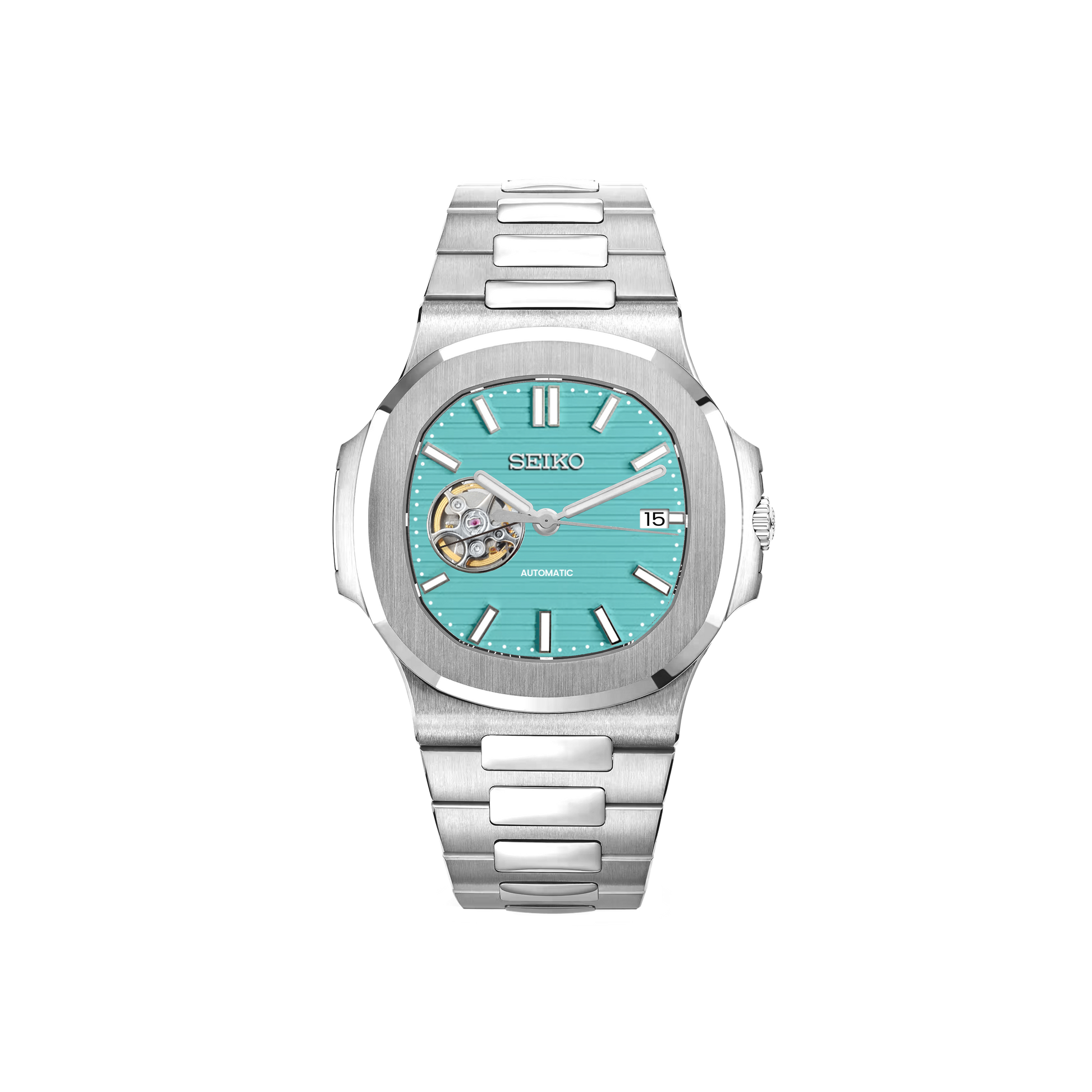 Seiko Mod Nautilus - Argent - Tiffany OpenHeart