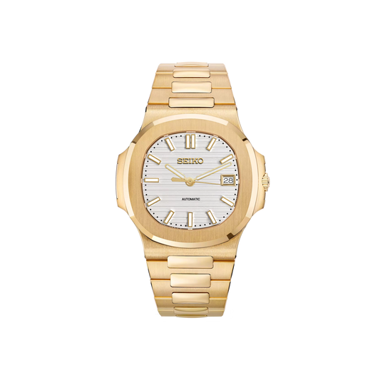 Seiko Mod Nautilus - Or - Blanc