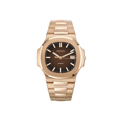 Seiko Mod Nautilus - Or Rose - Coffee