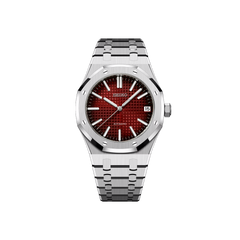 Seiko Mod Royal Oak Argenté - Dégradé Noir/Rouge