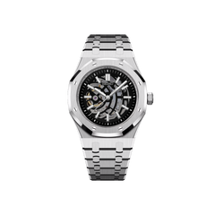 Seiko Mod Royal Skeleton Oak Argenté - Noir