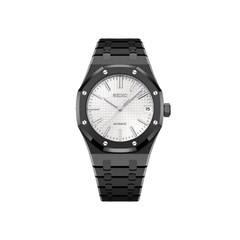 Seiko Mod Royal Oak Noir - Blanc