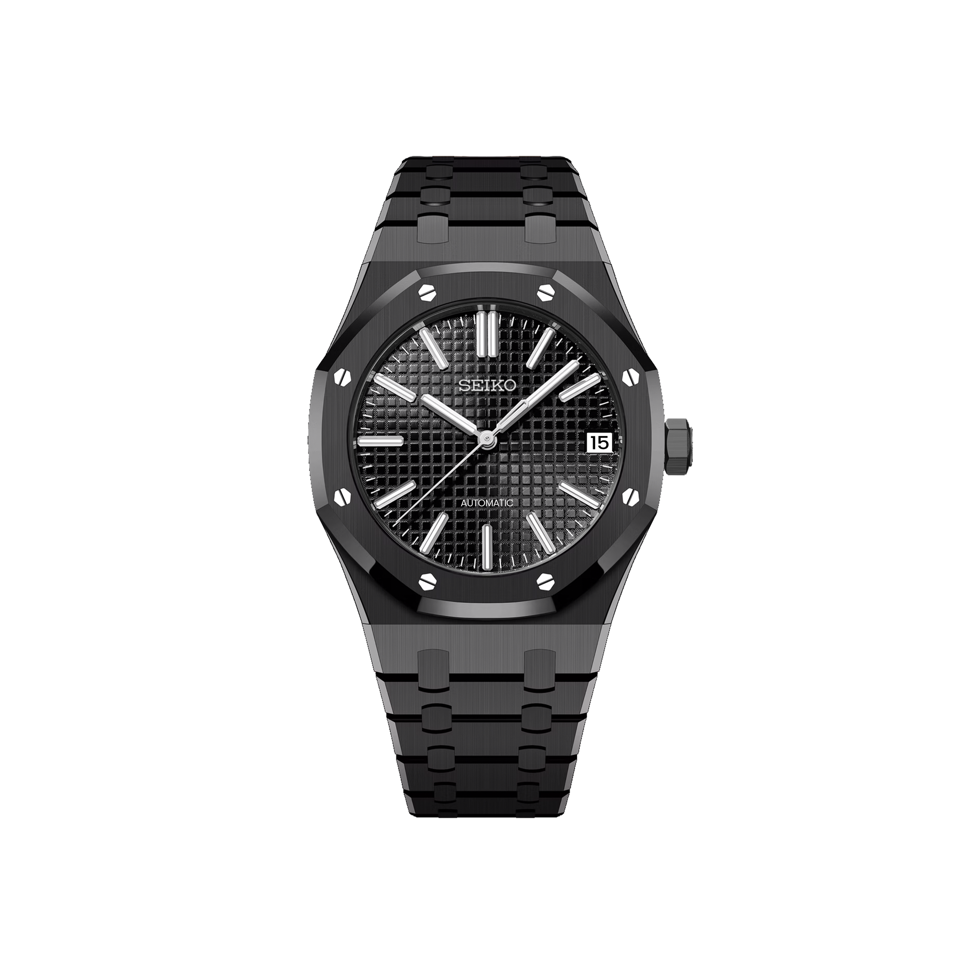 Seiko Mod Royal Oak Noir - Noir