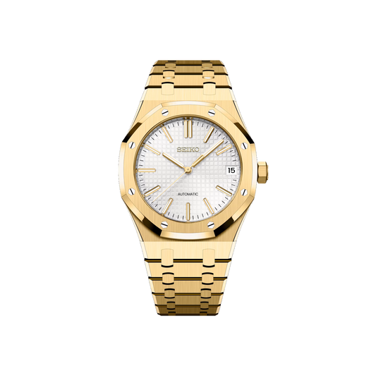 Seiko Mod Royal Oak Or - Blanc