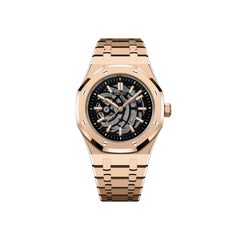 Seiko Mod Royal Skeleton Oak Or Rose - Noir