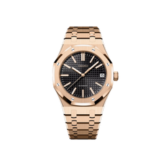 Seiko Mod Royal Oak Or Rose - Noir