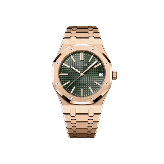 Seiko Mod Royal Oak Or Rose - Vert