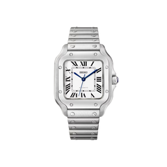 Seiko Mod Santos - Argent - Blanc