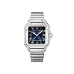 Seiko Mod Santos - Argent - Bleu
