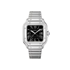 Seiko Mod Santos - Argent - Noir
